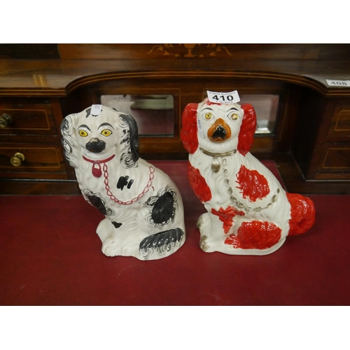 410 - PAIR OF STAFFORDSHIRE DOGS