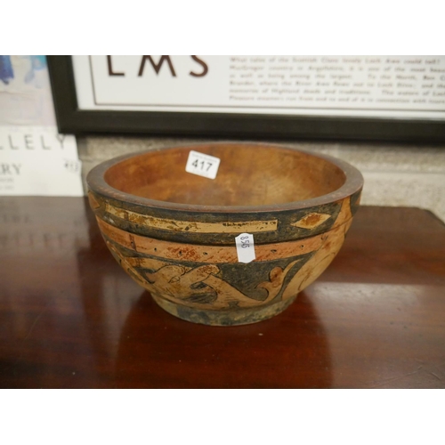 417 - WOODEN BOWL