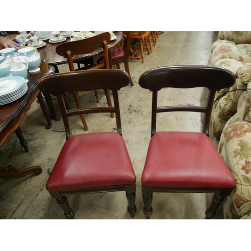 487 - HARLEQUIN SET OF 10 BAR BACK CHAIRS (ONE MISSING SEAT PAD)