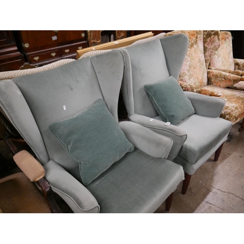 743 - PAIR OF WING BACK CHAIRS