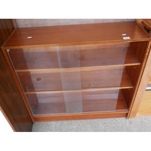 102 - GLASS FRONTED BOOKCASE