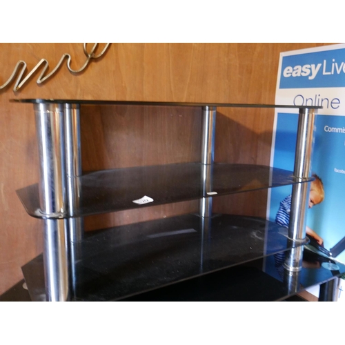 120 - GLASS TV STAND