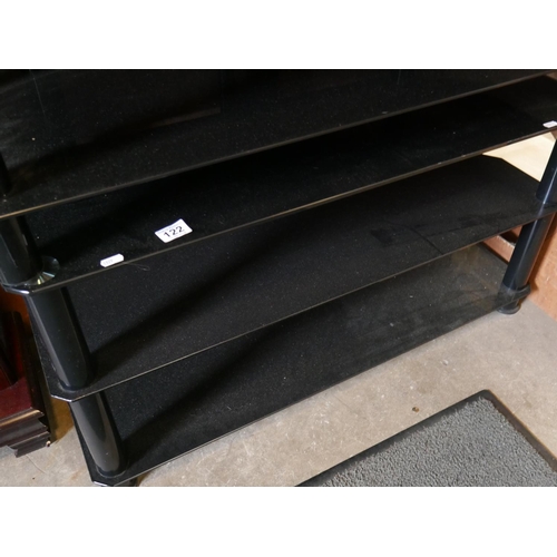 122 - GLASS TV STAND