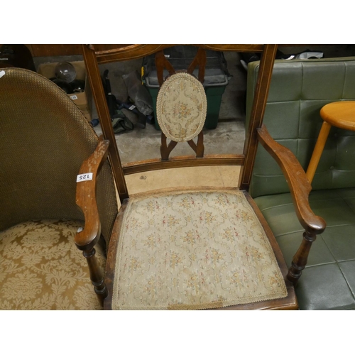 125 - UPHOLSTERED CARVER CHAIR