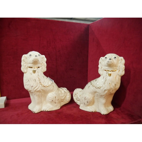 160 - 2 STAFFORDSHIRE DOGS