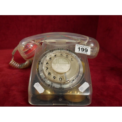 199 - PERSPEX TELEPHONE