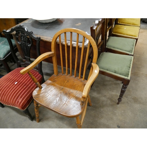 233 - OAK STICK BACK CHAIR