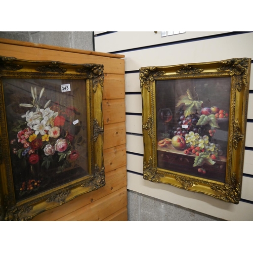 343 - PAIR OF FRAMED STILL LIFES