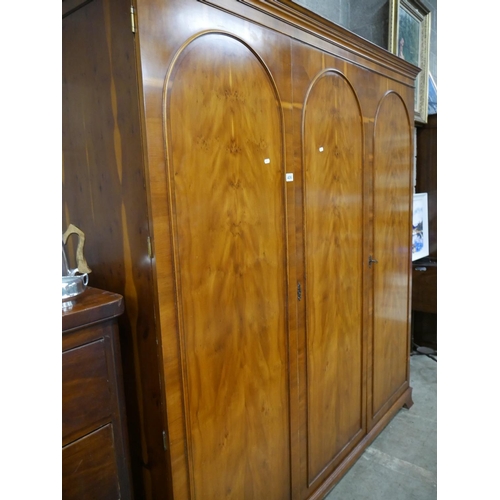 406 - YEW WOOD WARDROBE