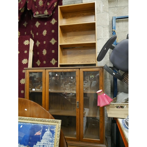 436 - OAK BOOKCASE & OPEN BOOKCASE