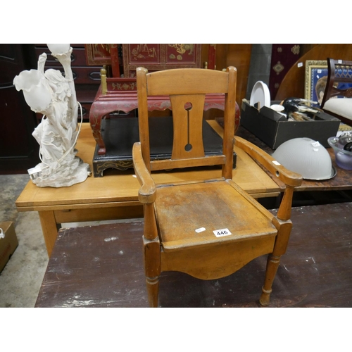 446 - MINIATURE PINE COMMODE