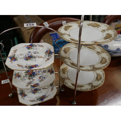 456 - 2 CAKE STANDS