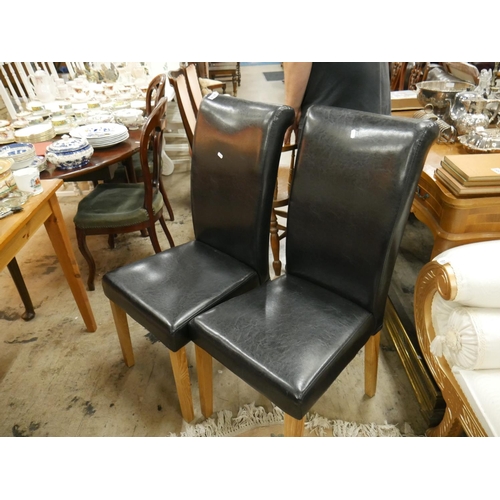 464 - 2 LEATHER DINING CHAIRS