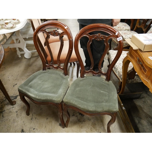 466 - 2 BALLOON BACK CHAIRS