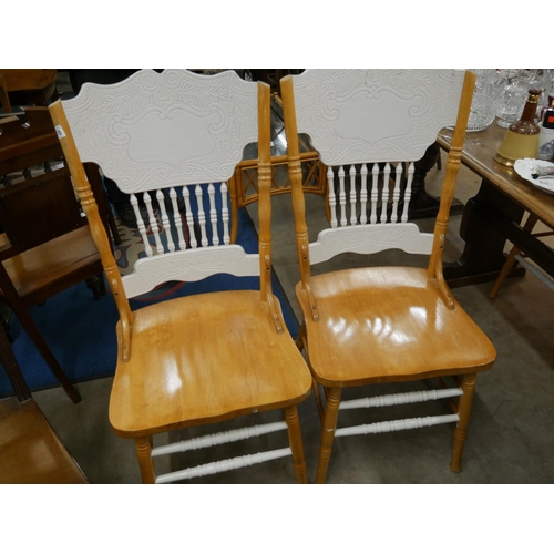 518 - 4 PINE & PAINTED CHAIRS