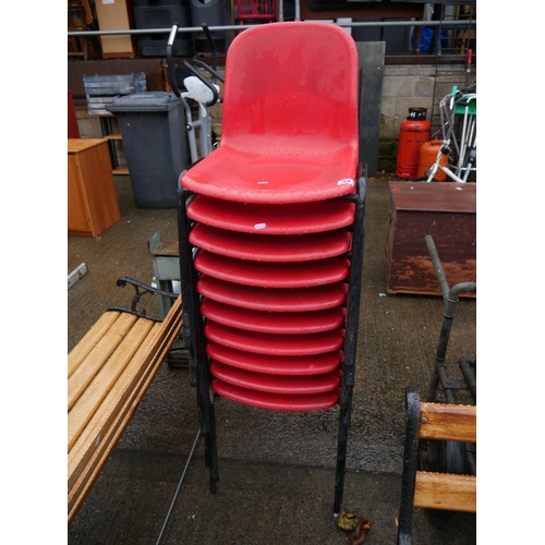 54 - LOT OF STACKING CHAIRS