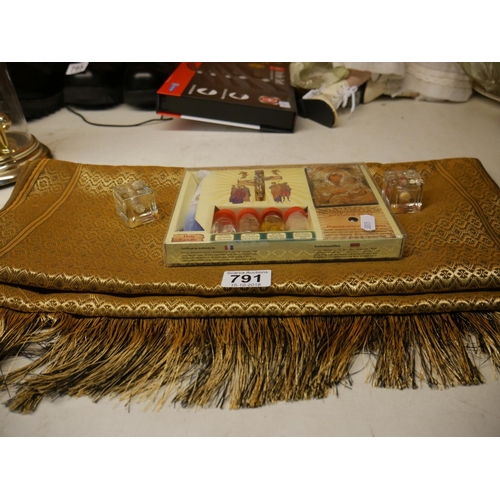 791 - PRAYER RUG & INCENSE