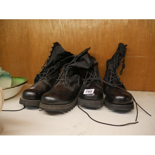 795 - 2 PAIRS OF WORK BOOTS