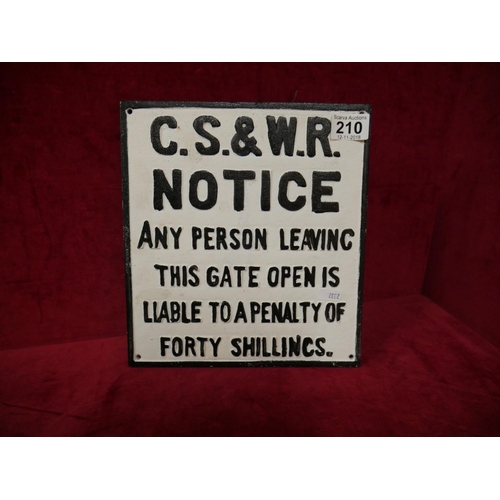 210 - PENALTY NOTICE SIGN