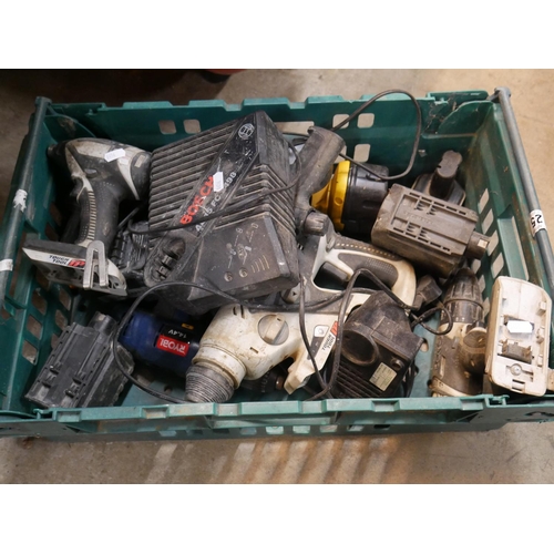 125 - BOX OF POWER TOOLS