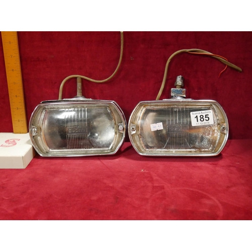 185 - PAIR OF OLD SPOTLAMPS