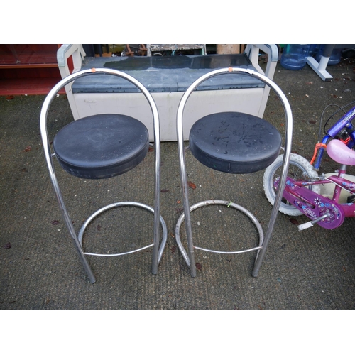 42 - 2 CHROME STOOLS