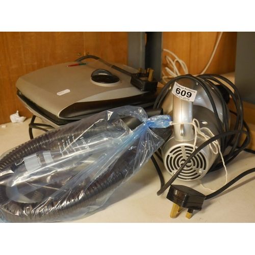 609 - ELECTRIC GRILL & VACUUM CLEANER