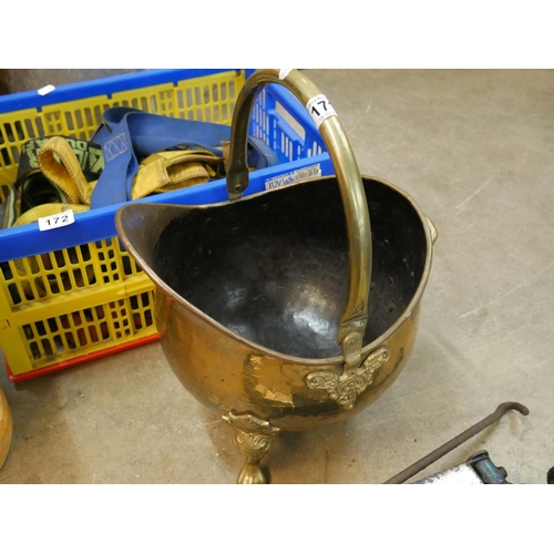 171 - BRASS COAL BUCKET