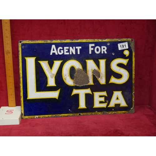 191 - LYONS TEA SIGN