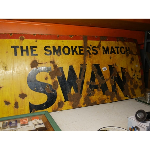 195 - SWAN TOBACCO SIGN