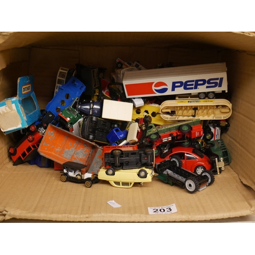 203 - BOX OF MODEL VEHICLES