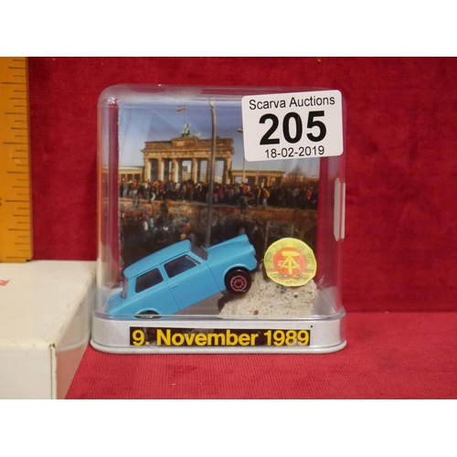 205 - SOUVENIR BERLIN WALL MODEL (STAMPED)