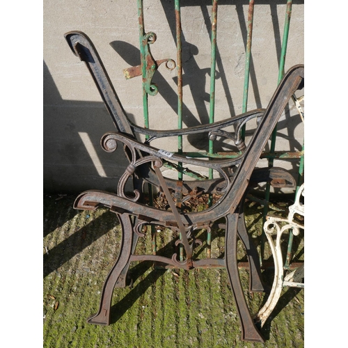 113 - PAIR OF BLACK SEAT ENDS