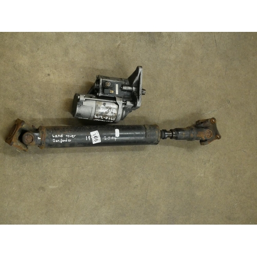 166 - LAND ROVER DEFENDER PROP SHAFT & STARTER MOTOR