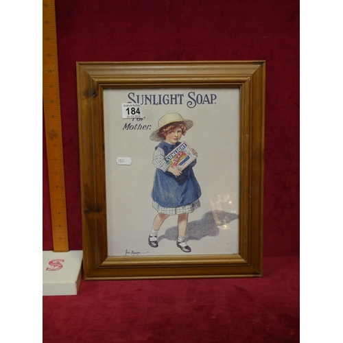 184 - SUNLIGHT SOAP ADVERTISING POSTER