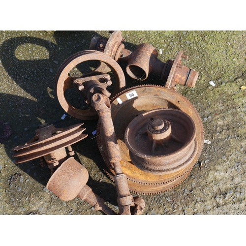 56 - LOT OF PULLEYS