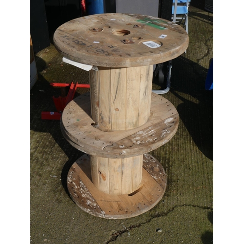 94 - PAIR OF WOODEN REELS