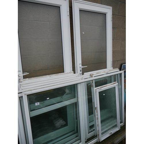 15 - LOT OF ALUMINIUM FRAMED WINDOWS & DOORS