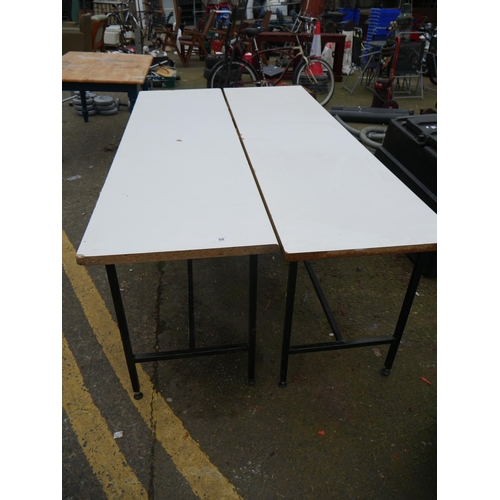 50 - 2 FORMICA TOPPED TABLES