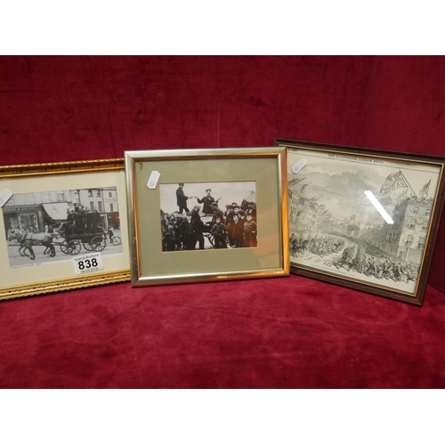 838 - LOT OF FRAMED PICTURES