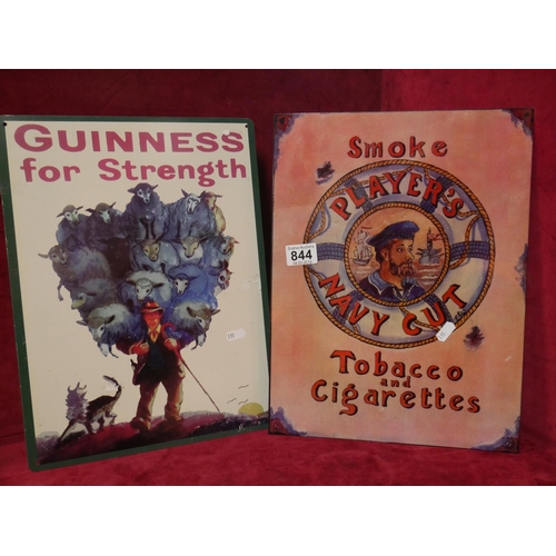 844 - 2 METAL SIGNS