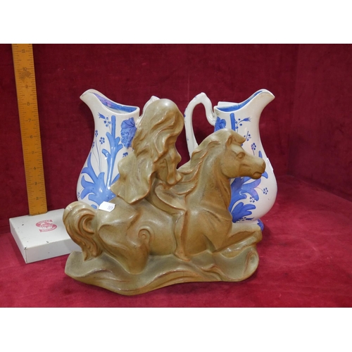 866 - CERAMIC JUGS & FIGURINE