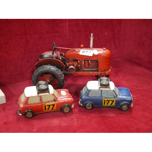 873 - MODEL TRACTOR & 2 MINIS