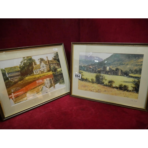 884 - PAIR OF FRAMED PRINTS