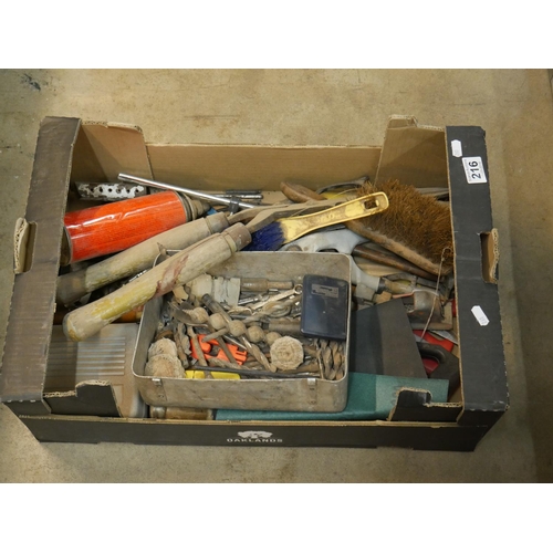 216 - BOX OF TOOLS