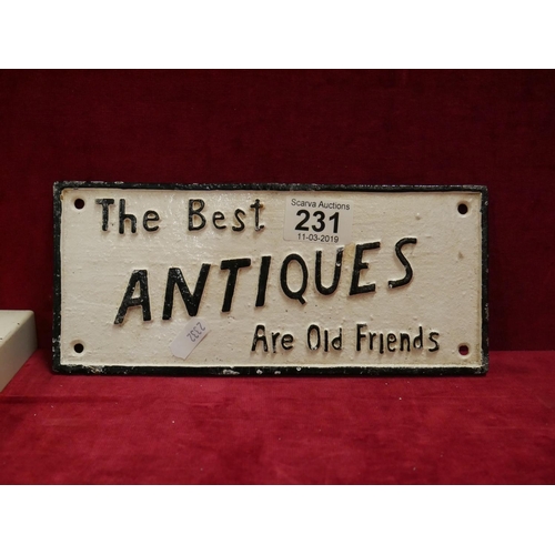 231 - ANTIQUE SIGN