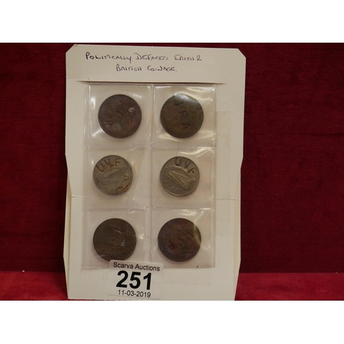 251 - DEFACED COINS