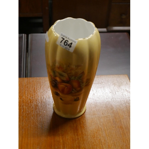 764 - AYNSLEY ORCHARD GOLD VASE