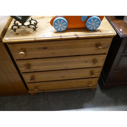 766 - PINE CHEST OF DRAWERS