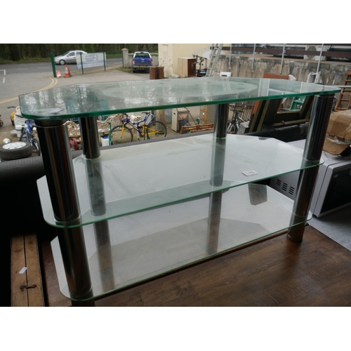 146 - GLASS TV STAND